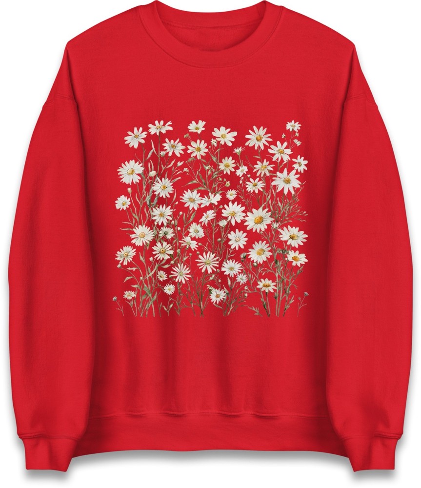 Wildflower Daisy Meadow Jumper – Aesthetic Botanical Nature Floral Garden Gift