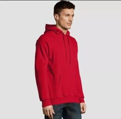 Hanes Men’s Ecosmart Fleece Pullover Hooded Sweatshirt – Large – Deep Red