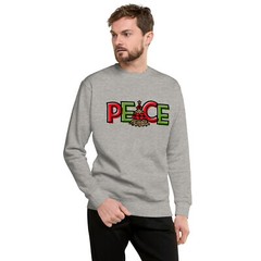Buffalo Plaid Peace Christmas Unisex Premium Sweatshirt S,M,L,XL,2X,3X