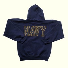 US MILITARY VTG 90s RETRO USA MADE NAVY HOODIE SOFFE SWEATSHIRT REFLECTIVE SZ S