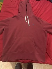 Polo Ralph Lauren Men’s Burgundy Logo Fleece Pullover Hoodie ( Worn Once )