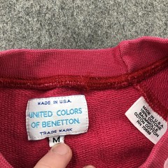 VINTAGE United Colors of Benetton Sweatshirt Mens Medium Crewneck Made USA 90s