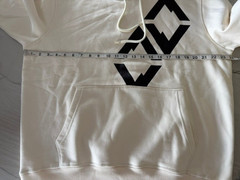 Unisex DOUBLE BLACK Apparel Cotton/Poly Graphic Hoodie Sweatshirt-Cream-Medium