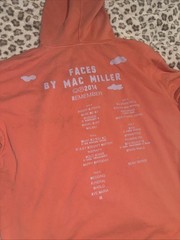 Mac Miller Faces 2014 Remember Album Graphic Hoodie Coral Unisex L *stains*