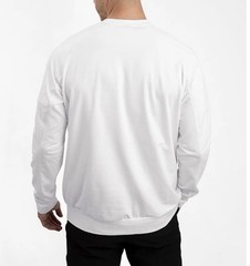 UNRL Crossover Crewneck White Men’s L Stretch Performance Sports Gym