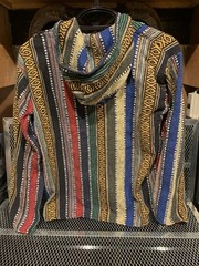 Hoodie Baja Shirt Pullover Made in India Skater Rasta Medium New Wood Buttons