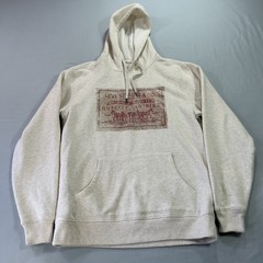 Levis Hoodie Mens Small Gray Pullover Sweatshirt Distressed Logo Graphic Egypt