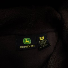 John Deere Hoodie Mens XL Spellout Logo Farmer Ranch Workwear Pullover