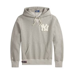 Polo Ralph Lauren New York Yankees Fleece Hoodie Men’s Size Large Grey White