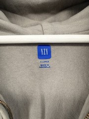 Yeezy x Gap x Balenciaga H14 Double Face Full Zip Hoodie YZY Taupe Beige XL