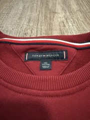 Tommy Hilfiger Men’s Sweatshirt XXL Red Pullover Crewneck Logo Cotton Kenya