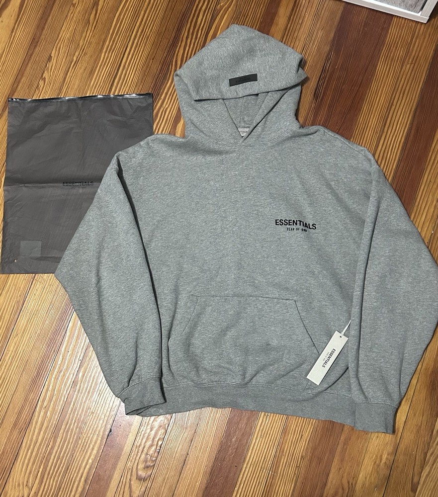 Fear of Gods Essentials Men’s Dark Oatmeal Hoodie Size Large