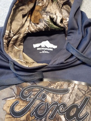 Mountainaire Realtree FORD performance fleece microfiber LS hoodie size L – NWT