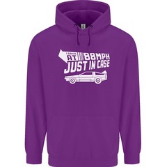 I Drive at 88mph Just in Case Funny Mens 80% Cotton Hoodie