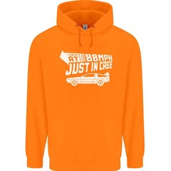I Drive at 88mph Just in Case Funny Mens 80% Cotton Hoodie