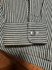 Supreme Fall 2017 Hooded Green Stripe Denim Zip Up MED Shirt Box Logo