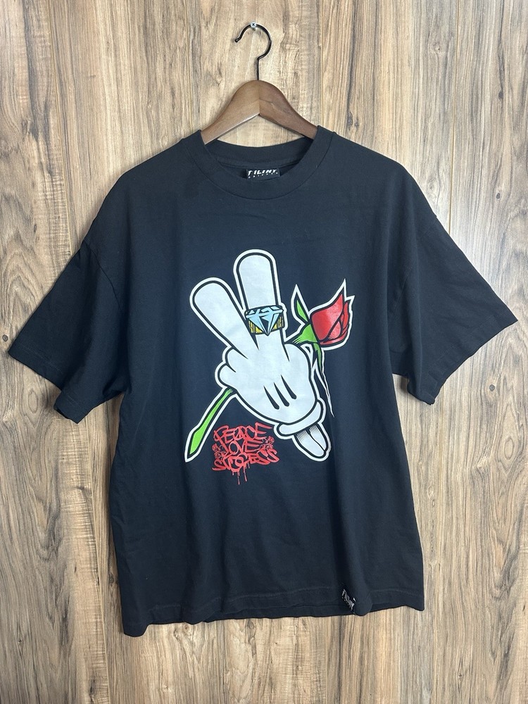 Filthy Dripped Graphic Diamond Ring T Shirt Unisex Large Black Size XL