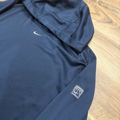 Vintage Y2K Nike Hoodie Mens XL Navy Center Swoosh Basketball Sweatshirt 2000s