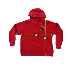 Champion Reverse Weave Red Hoodie Mens Large Embroidered Logo Athletic Fit