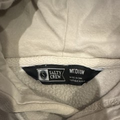 Salty Crew Men’s White Pullover Hoodie Graphic Logo Pockets Regular M
