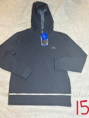 Quiksilver Mens Textured Pullover Sweater Hoodie New – Size L – Blue color