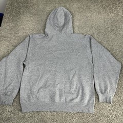 Ed Hoodie Mens Medium Gray Tree Logo Graphic Fleece Pullover Sweatshirt