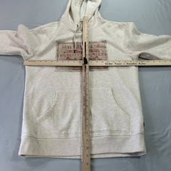 Levis Hoodie Mens Small Gray Pullover Sweatshirt Distressed Logo Graphic Egypt
