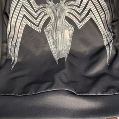 Unbranded Venom Hoodie Black Small Unisex Full Zip Spider Logo Chest Back