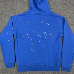Sp5der TC Blue Web Hoodie Mens M Blue Young Thug Streetwear Hip Hop