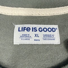Life is Good Sweatshirt XL Sage Green Simply True Walking Paws Crewneck NEW