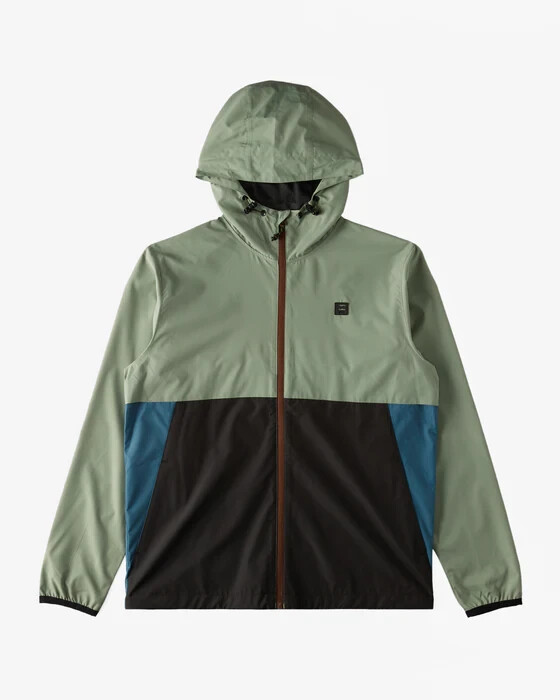 BILLABONG Men’s TRANSPORT A/DIV Windbreaker Jacket – SAG – Medium – NWT