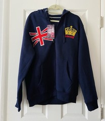 London Royal Hoodie With Embroidered Union Jack New With Tags
