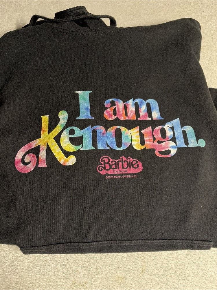 Barbie The Movie I Am Kenough S Black Pullover Hoodie Mattel