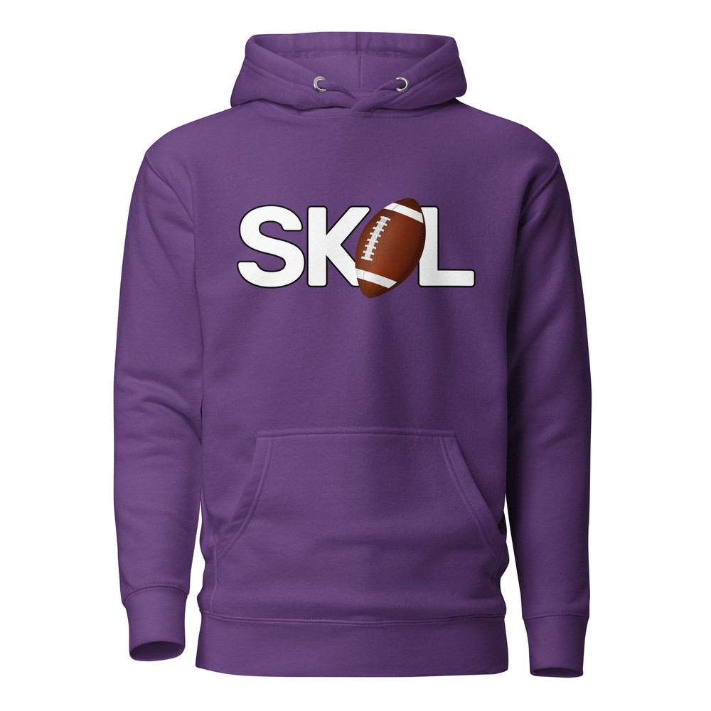Football Skol Minnesota Vikings Purple Unisex Hoodie S,M,L,XL,2X,3X