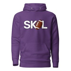 Football Skol Minnesota Vikings Purple Unisex Hoodie S,M,L,XL,2X,3X
