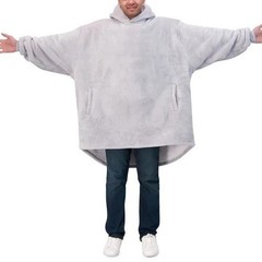 The Wayy Big Hoodie One Size Fits Most Wearable Blanket Unisex, Gray, New