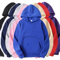 Men’s Plain Pullover Hoodies Casual Hooded Sweatshirts Long Sleeve Classic Tops