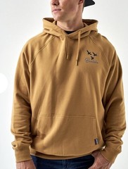 BURLEBO Men’s Fleece Duck And Dog Light Brown Hoodie Sz. XL NEW FH-DKDG-LB