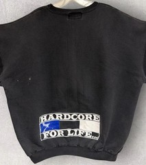 Vtg 90’s Hardcore For Life Workout Gear Sweatshirt 2XL 27”x28” Weight Lifting