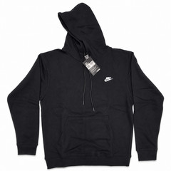 Nike Mens Pullover Hoodie Embroidered Swoosh Black Navy Blue White