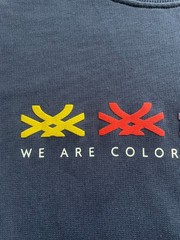 New, Nice! Benetton We Are Colors Crewneck Puff Ink Sweatshirt Size M