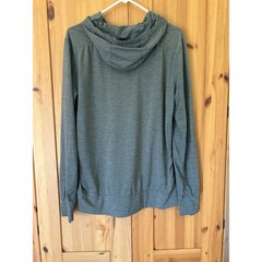 Prana Mens Striped Hooded Pullover Long Sleeve Shirt Olive Green Medium M