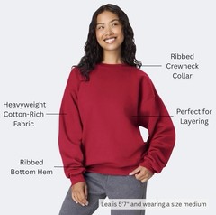 Hanes Ultimate Cotton Fleece Men’s Unisex Sweatshirt Deep Red Size M❗️No Tag