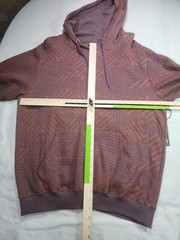 Super Massive Pullover Hoodie Medium Geometric Pattern Jacket Plum Orange