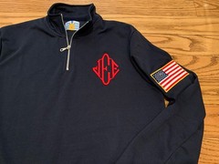 NEW JE Quarter Zip SWEATER Blue USA 1/4 ZIP JEE Sweatshirt USA SELLER