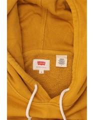 LEVI’S Mens Graphic Hoodie Jumper Medium Yellow Cotton DW88
