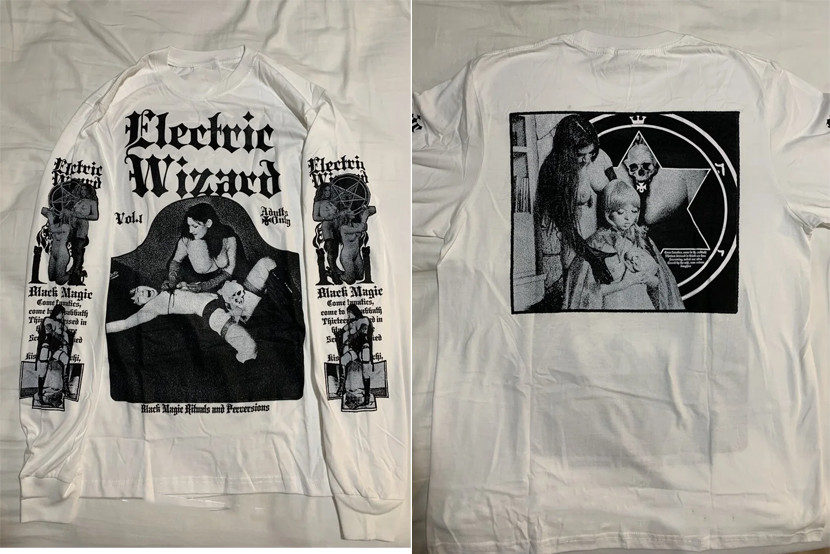 Electric Wizard Longsleeve Unisex 2 side aop 3D White S-5XL