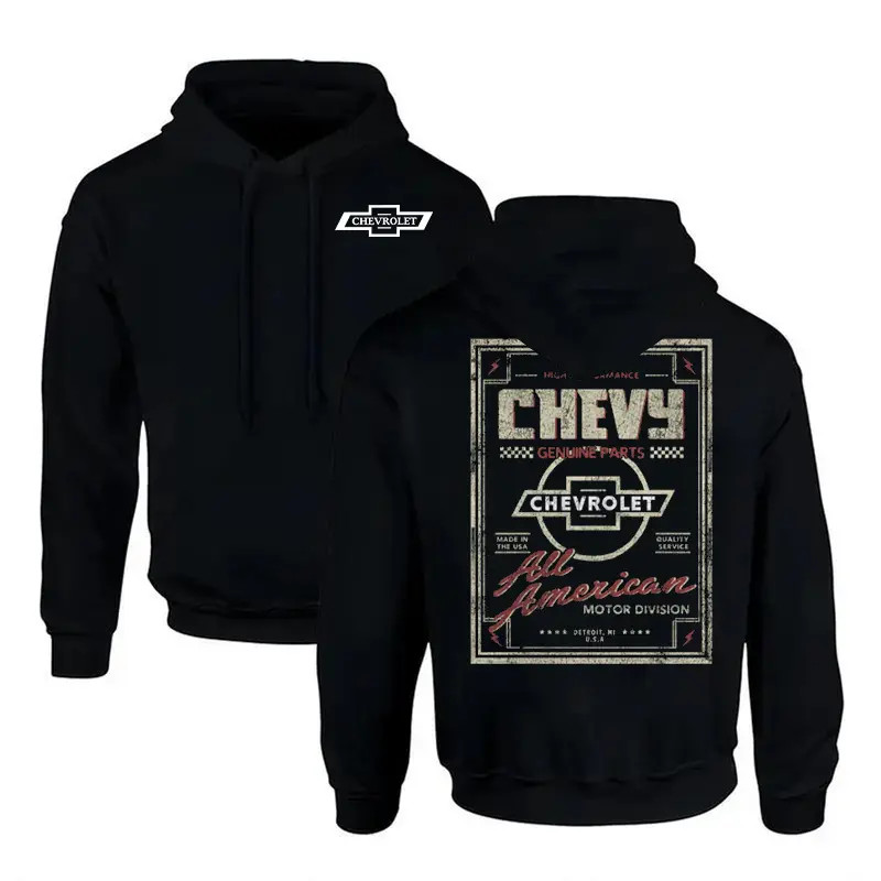 Chevy Genuine Parts Hoodie � All American Motor Division Retro Graphic