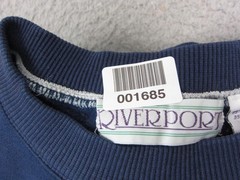 Vintage Riverport Sweatshirt Mens Extra Large XL Blue Green Striped Color Block