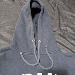 BLUE 84, Dark Blue Hoodie. Carmel Beach CA. Size Small. Unisex. faded. Good Cond